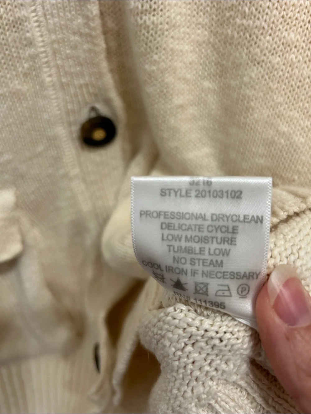 Tory Burch Women’s Cream Linen Blend Button-Front Short Sleeve Cardigan Vest